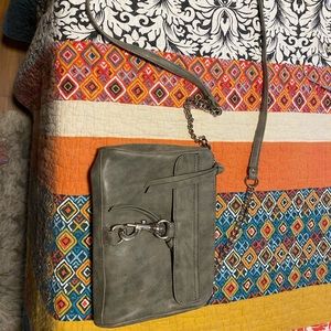 Gray chain purse